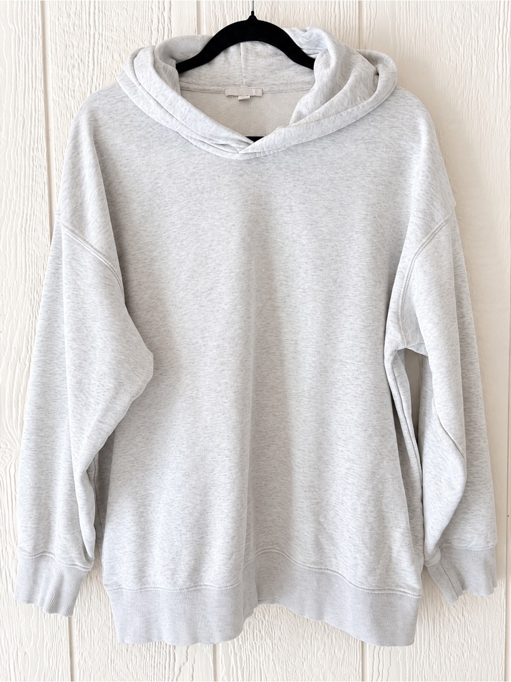 COS Oversized Hoodie Light Gray Size Medium Distressed Cuff Minimalist